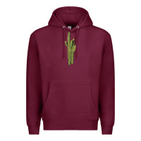 Burgundy saguaro cactus Premium Hoodie - LillyAllenDesigns