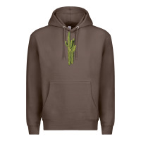 Coffee saguaro cactus Premium Hoodie - LillyAllenDesigns
