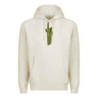 Oatmeal Heather saguaro cactus Premium Hoodie - LillyAllenDesigns