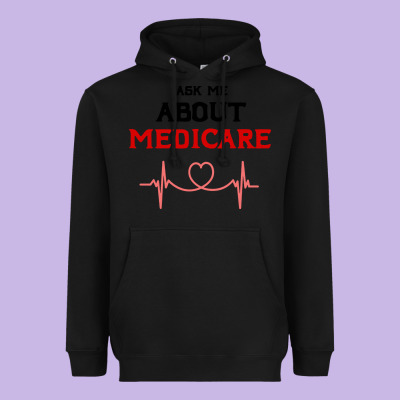 Ask Me About Medicare Heavyweight Hoodie Designed By Artisfamous