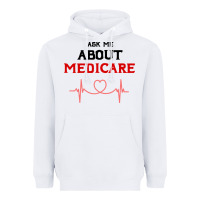 White ask me about medicare Heavyweight Hoodie - artisFamous