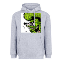 Heather Grey rat fink Heavyweight Hoodie - artisFamous
