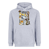 Heather Grey cool cats and kittens Heavyweight Hoodie - artisFamous