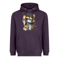 Plum cool cats and kittens Heavyweight Hoodie - artisFamous