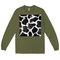 Army Green cow seamless pattern Long Sleeve Tee - BundleAndBundleShop