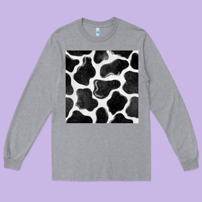Cow Seamless Pattern Long Sleeve Tee Designed By Bundleandbundleshop