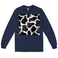 Navy cow seamless pattern Long Sleeve Tee - BundleAndBundleShop