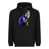 Black LIONEL MESSI Heavyweight Hoodie - artisFamous