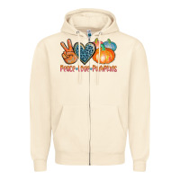 Sandshell peace love pumpkins Zipper Hoodie - AdoDesignShop