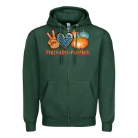 Sports Green peace love pumpkins Zipper Hoodie - AdoDesignShop