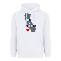 White made in california Heavyweight Hoodie - artisFamous