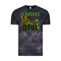 Cloud Black St. Patrick's knows Jesus arose Vintage Tee - FaDigitalArtStudio