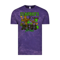 Cloud Purple St. Patrick's knows Jesus arose Vintage Tee - FaDigitalArtStudio