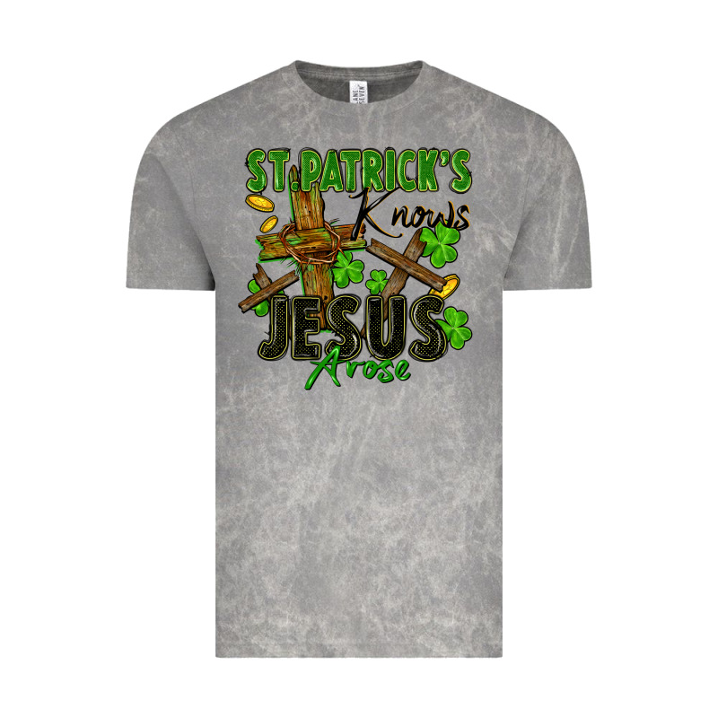 St. Patrick's Knows Jesus Arose Vintage Tee by FaDigitalArtStudio | Teevron