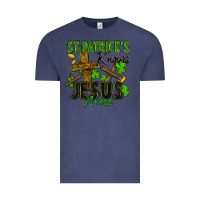 Vintage Denim St. Patrick's knows Jesus arose Vintage Tee - FaDigitalArtStudio