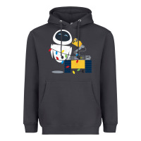 Smoke wall e eve christmas light wrap graphic t shirt Heavyweight Hoodie - artisFamous