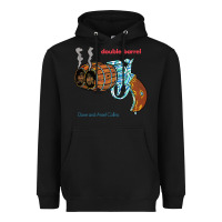 Black Double Barrel Heavyweight Hoodie - artisFamous