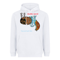 White Double Barrel Heavyweight Hoodie - artisFamous