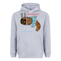 Heather Grey Double Barrel Heavyweight Hoodie - artisFamous