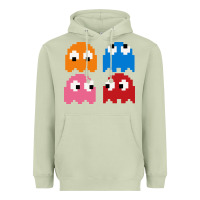 Matcha pacman ghosts cool retro 80s Heavyweight Hoodie - artisFamous