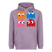Lavender pacman ghosts cool retro 80s Heavyweight Hoodie - artisFamous