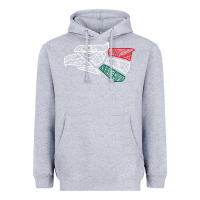 Heather Grey mexico flag Heavyweight Hoodie - artisFamous