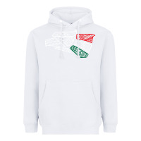 White mexico flag Heavyweight Hoodie - artisFamous