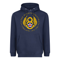 Navy mighty eighth   8th air force Heavyweight Hoodie - artisFamous