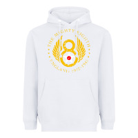 White mighty eighth   8th air force Heavyweight Hoodie - artisFamous