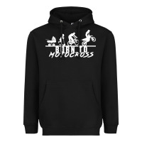 Black motocross motocicleta evolución offroad Heavyweight Hoodie - artisFamous