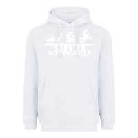 White motocross motocicleta evolución offroad Heavyweight Hoodie - artisFamous