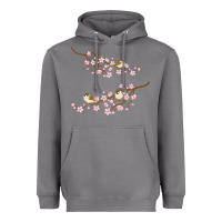Storm cherry blossom sakura with bird Heavyweight Hoodie - artisFamous