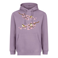 Lavender cherry blossom sakura with bird Heavyweight Hoodie - artisFamous