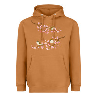 Meerkat cherry blossom sakura with bird Heavyweight Hoodie - artisFamous