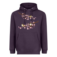 Plum cherry blossom sakura with bird Heavyweight Hoodie - artisFamous
