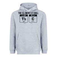 Heather Grey mens the element of chill thc marijuana joke black Heavyweight Hoodie - artisFamous