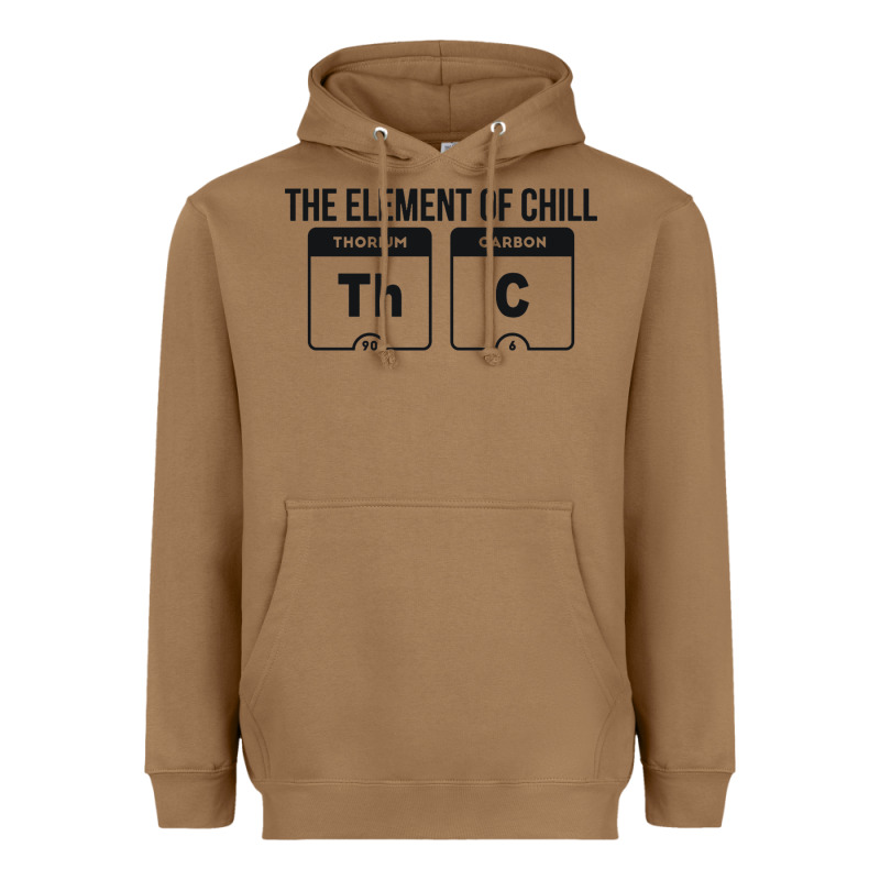 Mens The Element Of Chill Thc Marijuana Joke Black Heavyweight Hoodie by artisFamous | Teevron