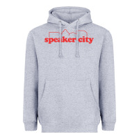 Heather Grey speaker city Heavyweight Hoodie - artisFamous