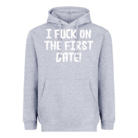 Heather Grey i f'ck on the first date Heavyweight Hoodie - artisFamous