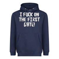 Navy i f'ck on the first date Heavyweight Hoodie - artisFamous