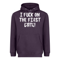 Plum i f'ck on the first date Heavyweight Hoodie - artisFamous