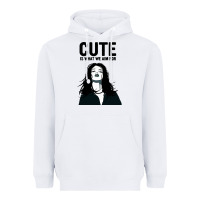 White cute is what we aim for Heavyweight Hoodie - artisFamous