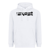 White i hate myself Heavyweight Hoodie - artisFamous