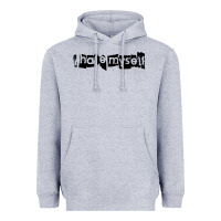 Heather Grey i hate myself Heavyweight Hoodie - artisFamous