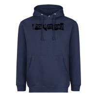 Navy i hate myself Heavyweight Hoodie - artisFamous