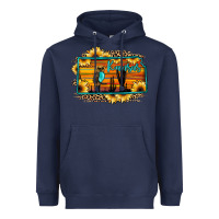 Navy kansas owl sunset sunflower map Heavyweight Hoodie - JahusDesignShop