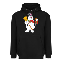 Black Frosty The Snowman New Sku Heavyweight Hoodie - artisFamous
