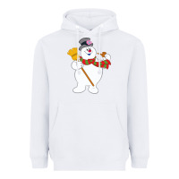 White Frosty The Snowman New Sku Heavyweight Hoodie - artisFamous