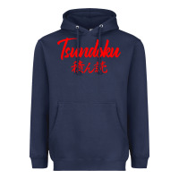 Navy TSUNDOKU JAPANESE TYPOGRAPHY Heavyweight Hoodie - artisFamous