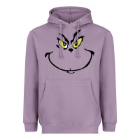 Lavender Grinch Face Heavyweight Hoodie - artisFamous